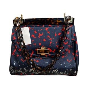 Tory Burch Navy and Red Shoulder Bag